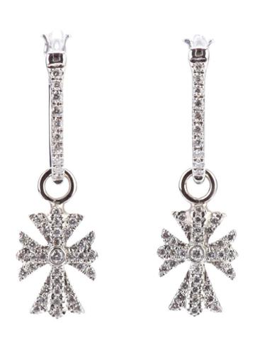 Elise Dray Diamond Cross Earrings