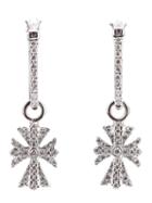 Elise Dray Diamond Cross Earrings
