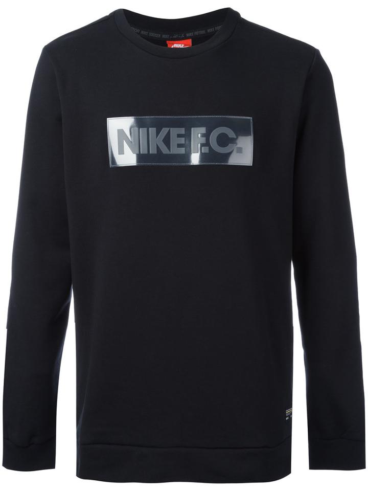 Nike F.c. Crew Neck Sweatshirt, Men's, Size: Large, Black, Cotton/polyester