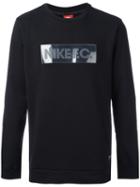 Nike F.c. Crew Neck Sweatshirt, Men's, Size: Large, Black, Cotton/polyester