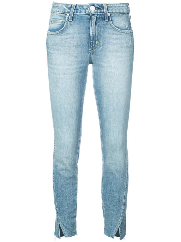 Amo Cropped Twist Jeans - Blue
