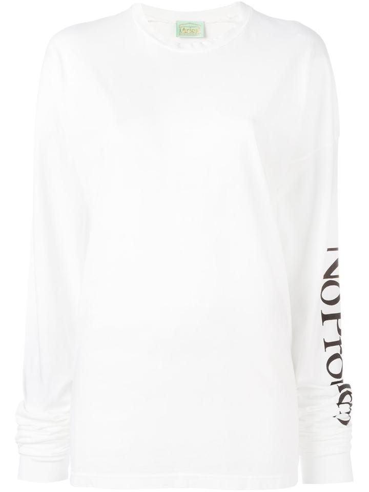 Aries Quote Print Sweatshirt, Women's, Size: 1, White, Cotton