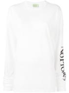 Aries Quote Print Sweatshirt, Women's, Size: 1, White, Cotton