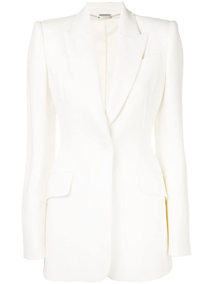 Alexander Mcqueen Single Breasted Blazer - White