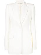 Alexander Mcqueen Single Breasted Blazer - White