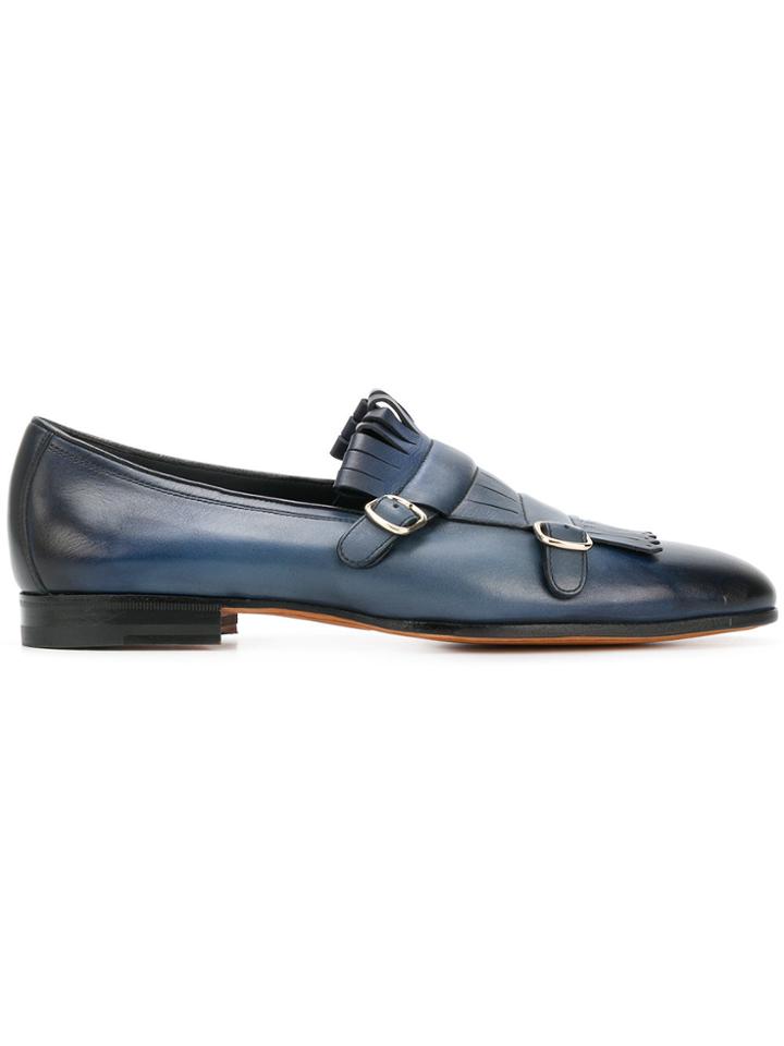 Santoni Buckle Fastened Loafers - Blue
