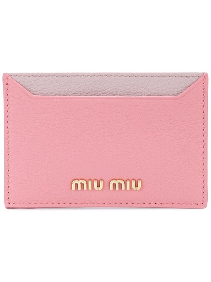Miu Miu Two-tone Cardholder - Pink & Purple