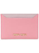 Miu Miu Two-tone Cardholder - Pink & Purple