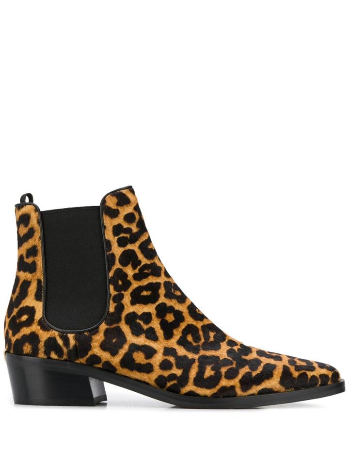 Michael Kors Leopard Print Chelsea Boots - Blue