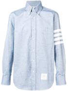 Thom Browne 4-bar Solid Rwb Stripe Shirt - Blue