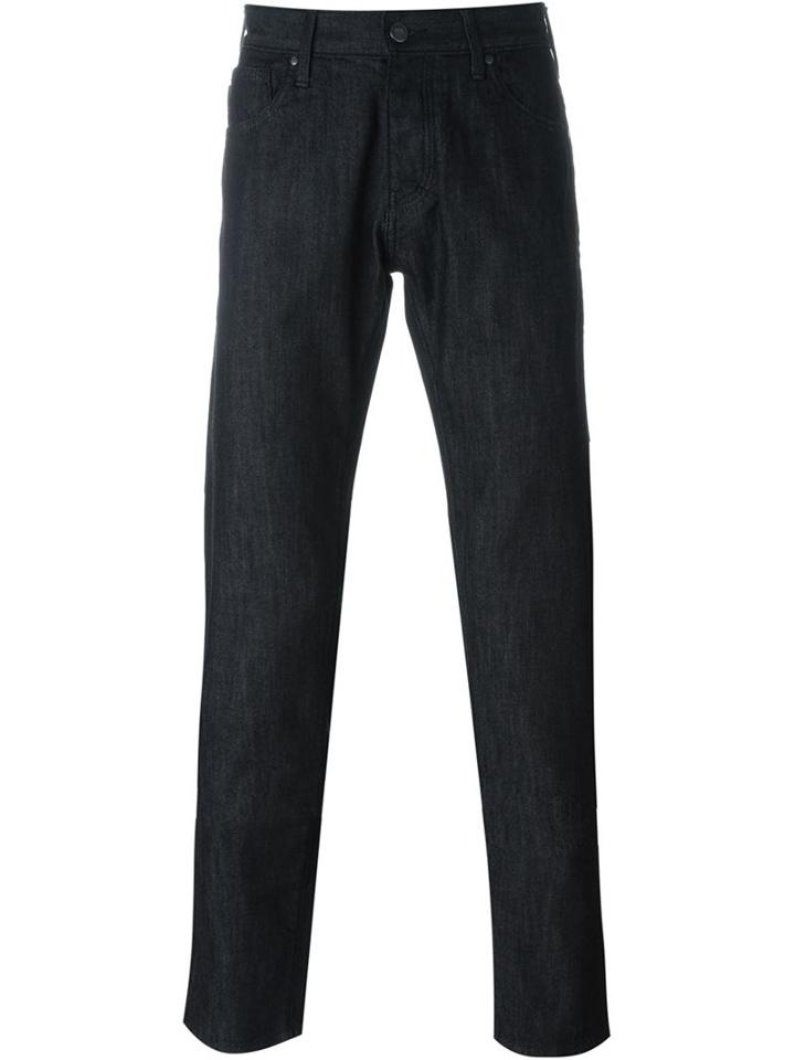 Armani Jeans Slim-fit Jeans, Men's, Size: 33, Black, Cotton/spandex/elastane