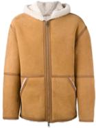 Alexander Wang Hooded Jacket, Men's, Size: 48, Nude/neutrals, Lamb Skin/lamb Fur