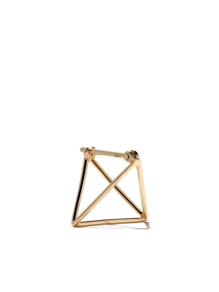 Shihara 18kt Yellow Gold 3d 10mm Triangle Earring