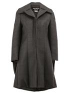 Junya Watanabe Comme Des Garçons Flared Zipped Coat, Women's, Size: Medium, Grey, Nylon/cupro/wool