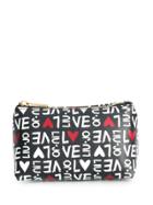 Liu Jo Heart Logo Print Makeup Bag - Black