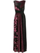 Talbot Runhof Velvet Jacquard Maxi Dress - Black