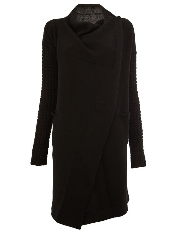 Ilaria Nistri Wrap Detail Cardi-coat, Women's, Size: Small, Black, Polyester/viscose/cashmere/wool