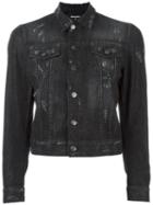 Dsquared2 Microstudded Jean Jacket, Women's, Size: 42, Black, Cotton/spandex/elastane/aluminium