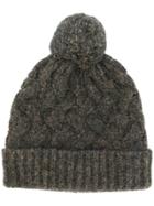 Lardini Cable-knit Beanie - Green