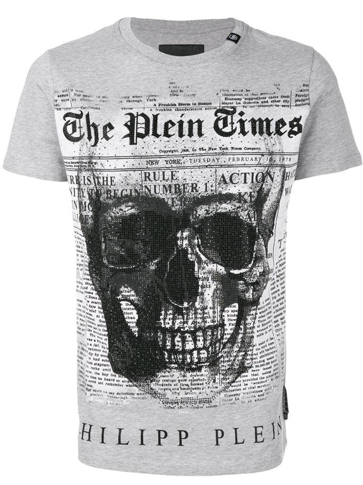 Philipp Plein Use Printed T-shirt - Grey