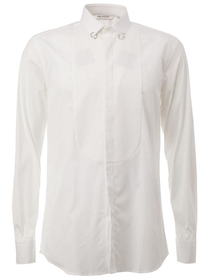 Neil Barrett Pierced Collar Bib Shirt