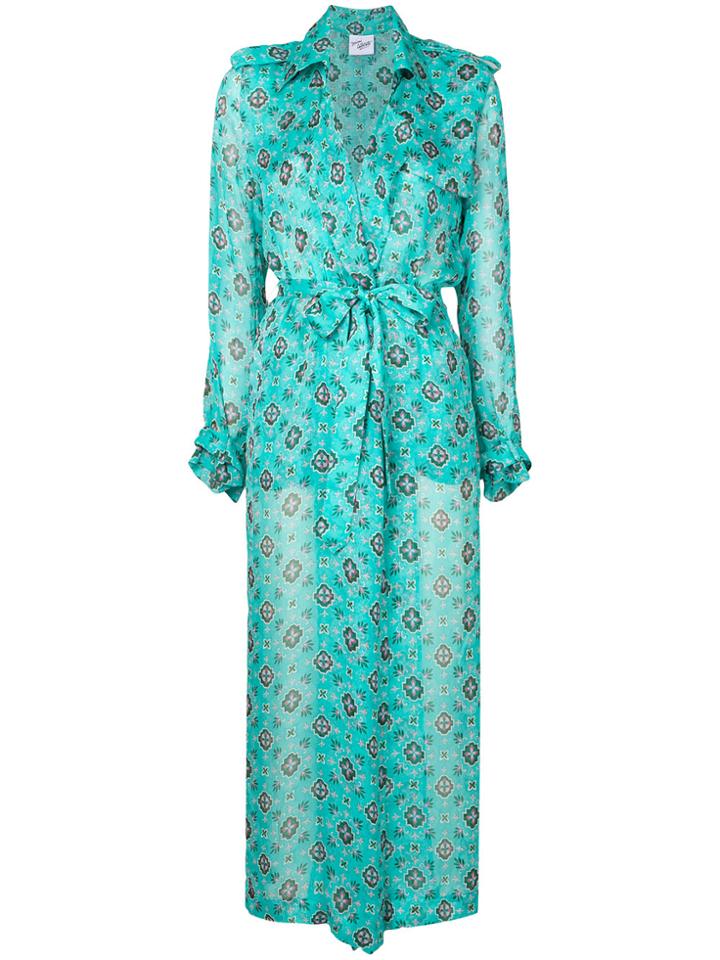 Michel Klein Patterned Robe Coat - Green