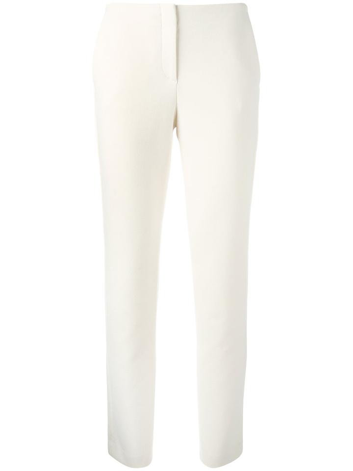 Theory Slim-fit Trousers, Women's, Size: 6, White, Polyester/spandex/elastane/viscose