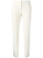 Theory Slim-fit Trousers, Women's, Size: 6, White, Polyester/spandex/elastane/viscose