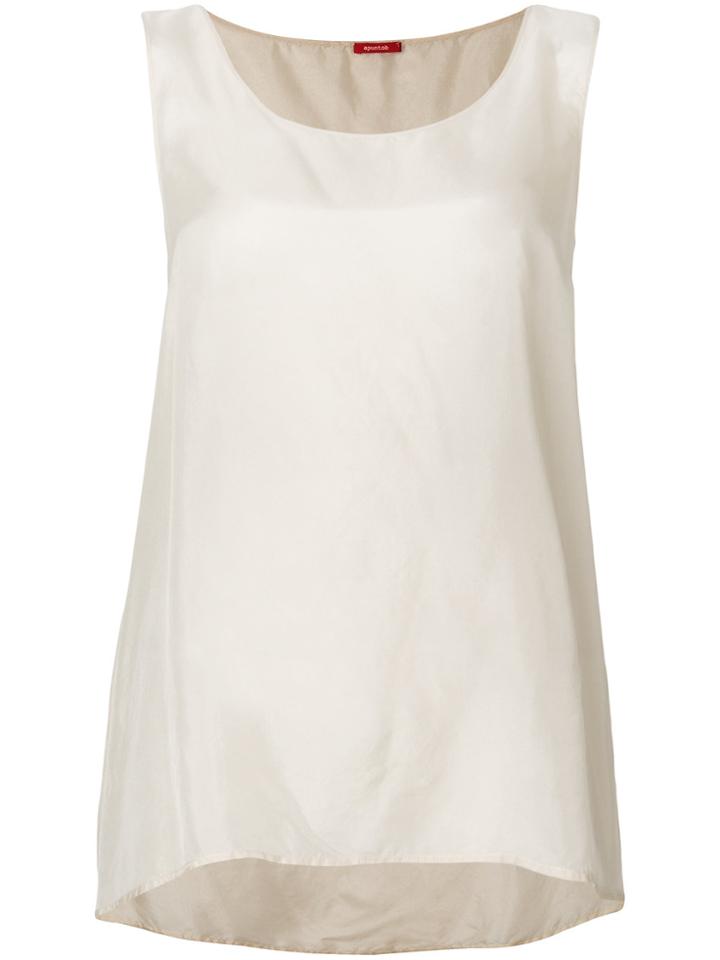 Apuntob Loose Fit Tank Top - White