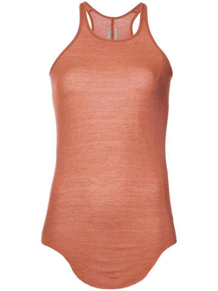 Rick Owens Curved Hem Tank Top - Red