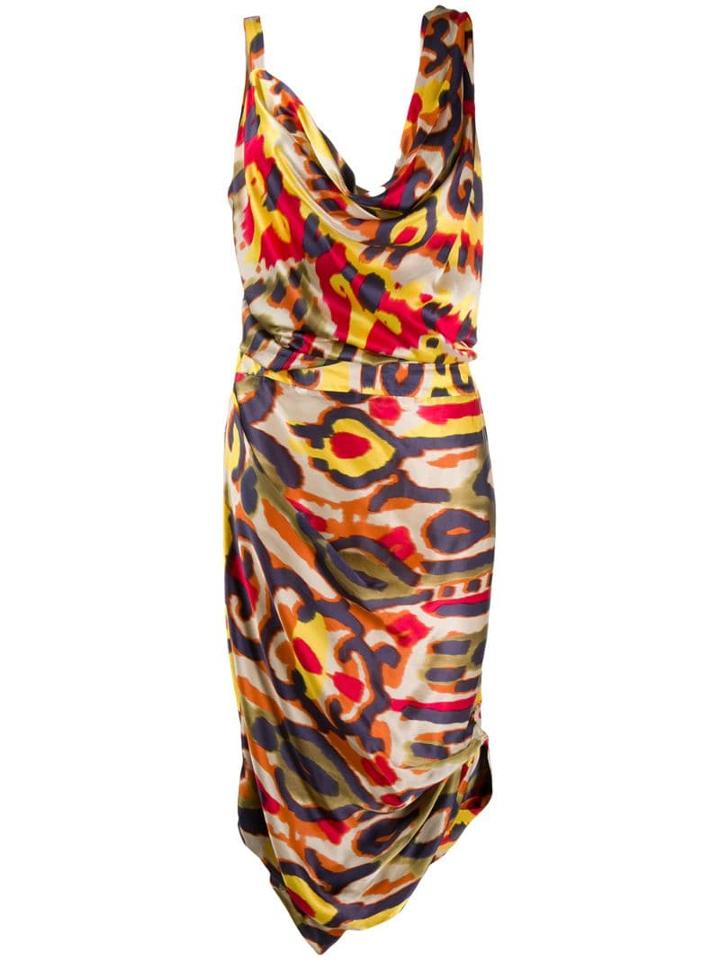 Vivienne Westwood Pre-owned Draped Printed Dress - Red