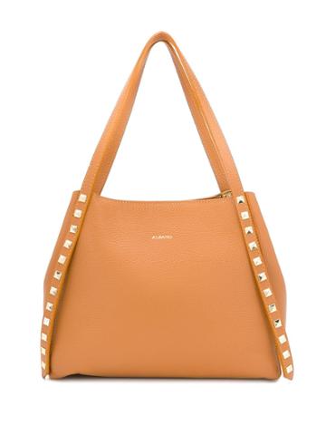 Albano Studded Tote - Brown