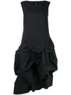 Rundholz Gathered Sleeveless Dress - Black