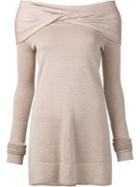 Derek Lam Twisted Off-the-shoulder Jumper - Nude & Neutrals