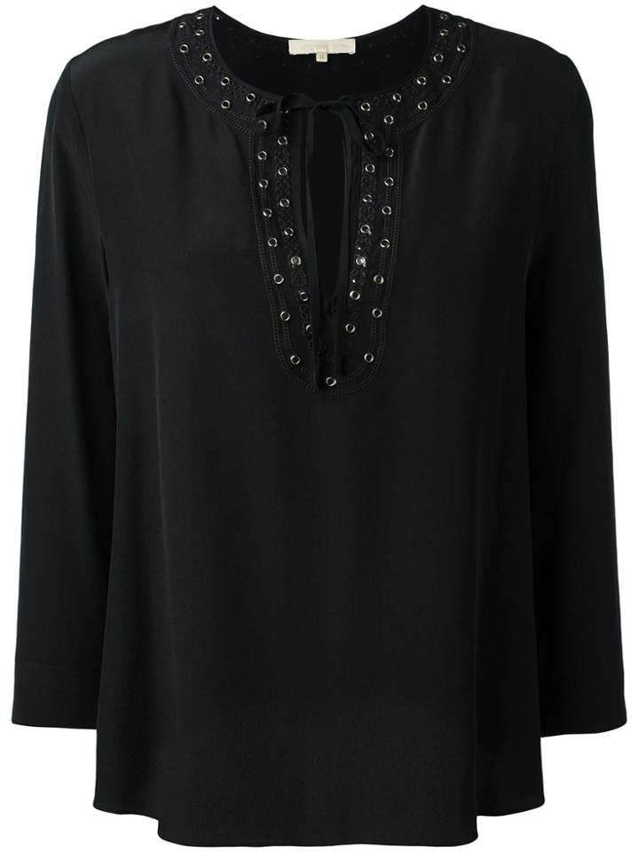 Vanessa Bruno Eyelet Trim Blouse - Black