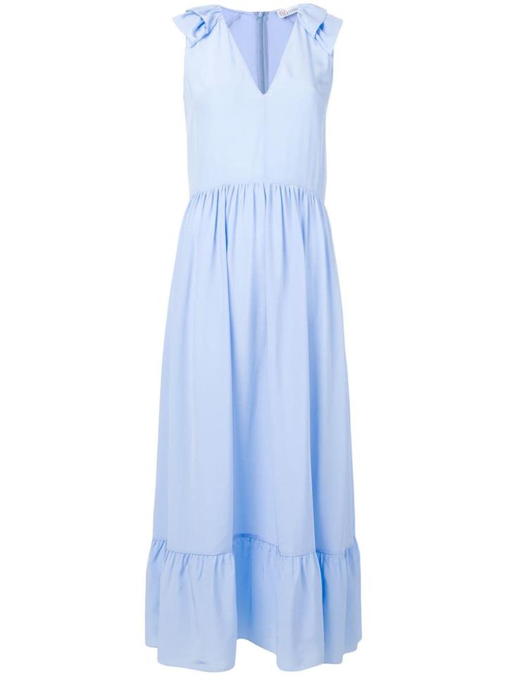 Red Valentino Ruffled Sleeve Dress - Blue