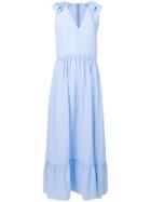 Red Valentino Ruffled Sleeve Dress - Blue