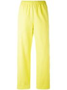 Msgm Cropped Trousers - Yellow & Orange