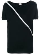 Lanvin - Striped T-shirt - Women - Spandex/elastane/wool - M, Black, Spandex/elastane/wool