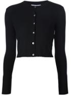 T By Alexander Wang Cropped Cardigan, Women's, Size: Medium, Black, Merino