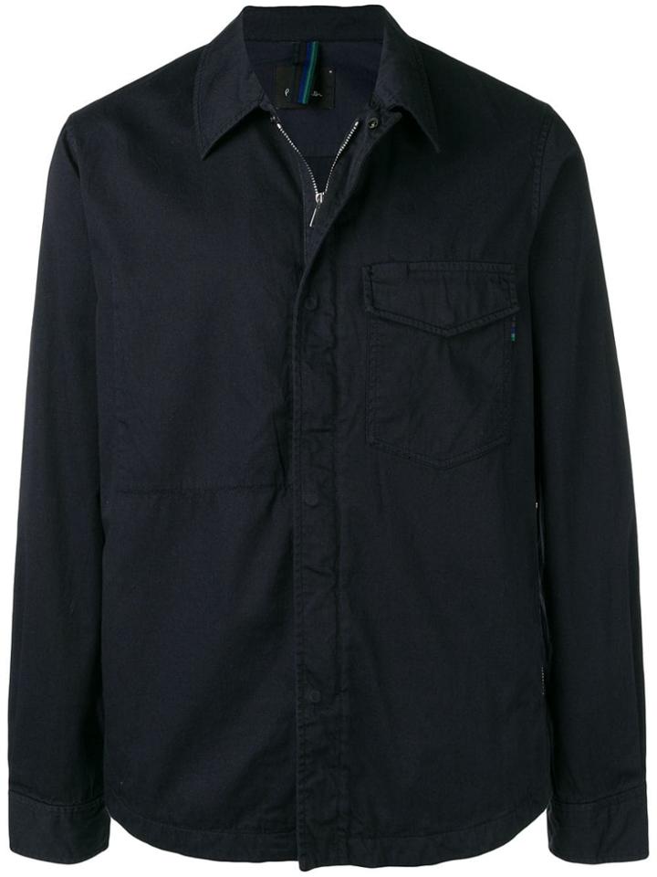 Ps By Paul Smith Zip-up Shirt Jacket - Blue