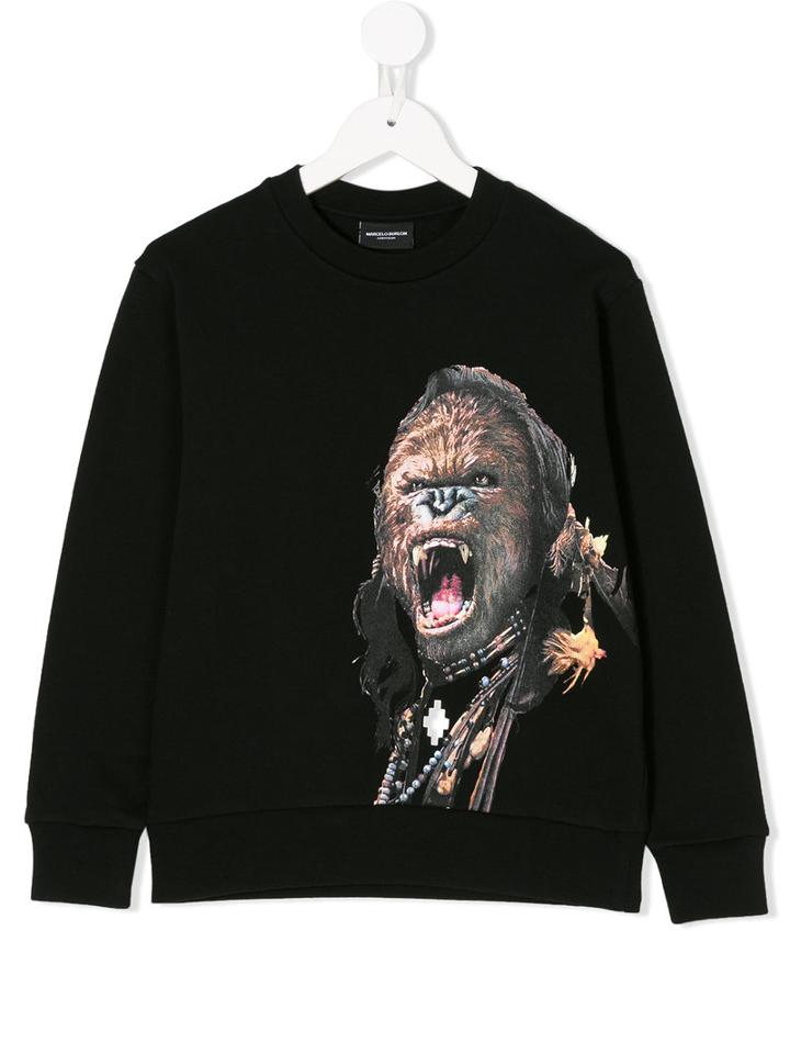 Marcelo Burlon County Of Milan Kids - Cheuj Sweatshirt - Kids - Cotton/polyester - 8 Yrs, Black