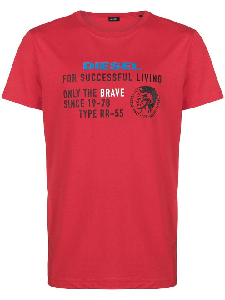 Diesel Front Printed T-shirt - Red