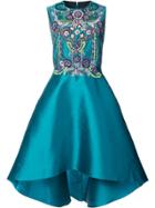 Marchesa Notte High-low Embellished Dress - Blue