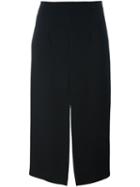 Marco De Vincenzo Slit Midi Skirt, Women's, Size: 38, Black, Polyester/wool