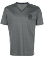 Billionaire V-neck Patch T-shirt - Grey