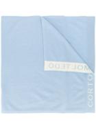 Corto Moltedo Intarsia Logo Scarf - Blue