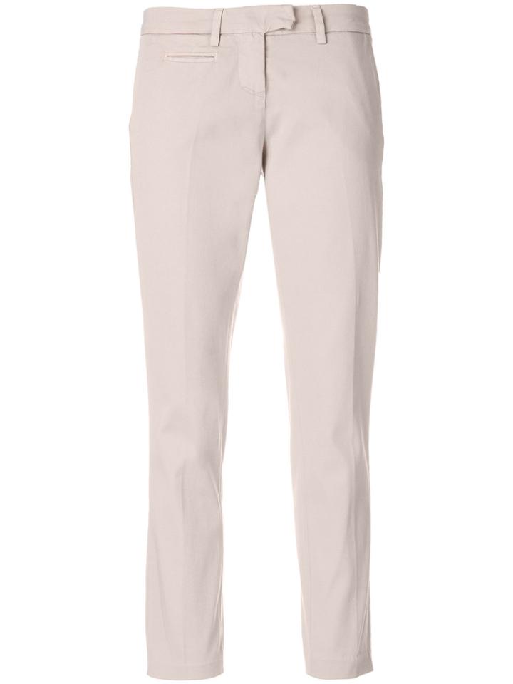 Peuterey Slim Cropped Trousers - Pink & Purple