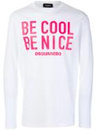 Dsquared2 Be Cool Be Nice Top - White