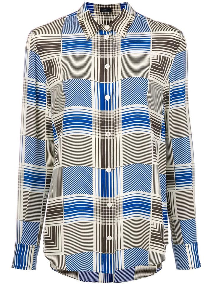 Joseph Checked Button-down Shirt - Nude & Neutrals